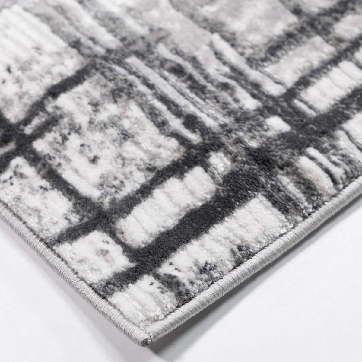 Tapete Decorativo VALDA R1021 - Gris - Poliéster | Polipropileno - Hecho a Máquina - Dorzav
