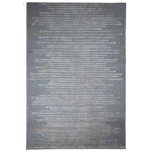 Tapete Decorativo VANI D2045 - Gris - Lana | Algodón - Hecho a Mano - Dorzav