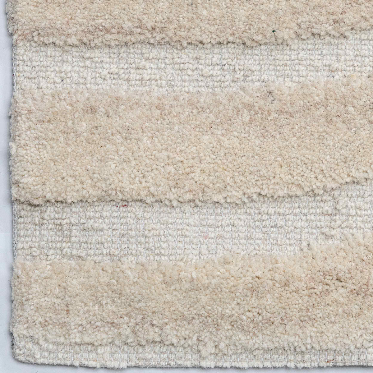 Tapete Decorativo VEDAS A1001 - Beige - Lana | Algodón - Hecho a Mano - Dorzav