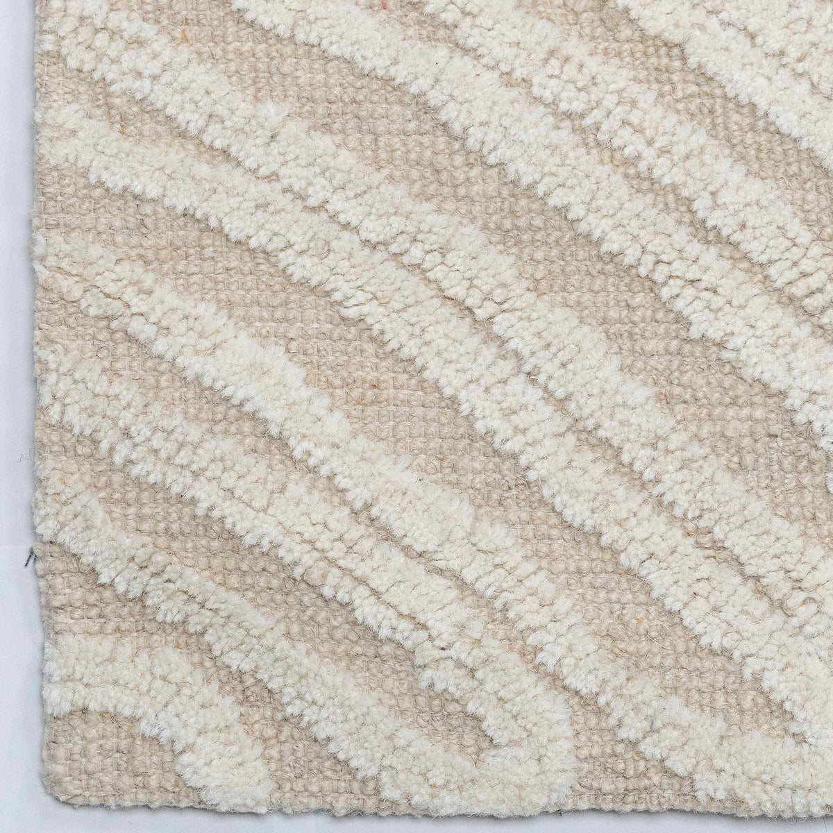 Tapete Decorativo VEDAS A1002 - Beige - Lana | Algodón - Hecho a Mano - Dorzav