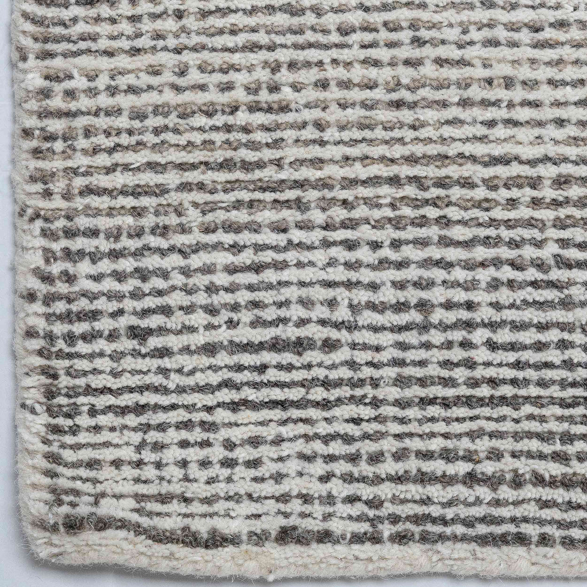 Tapete Decorativo VEDAS A1003 - Gris - Lana | Algodón - Hecho a Mano - Dorzav