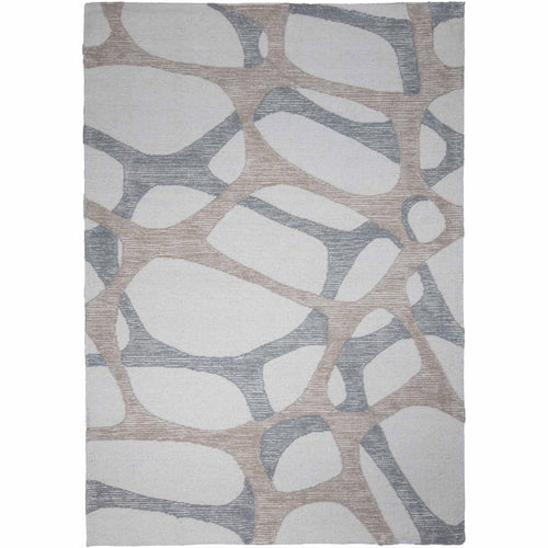 Tapete Decorativo VEDAS A1004 - Beige - Lana | Algodón - Hecho a Mano - Dorzav