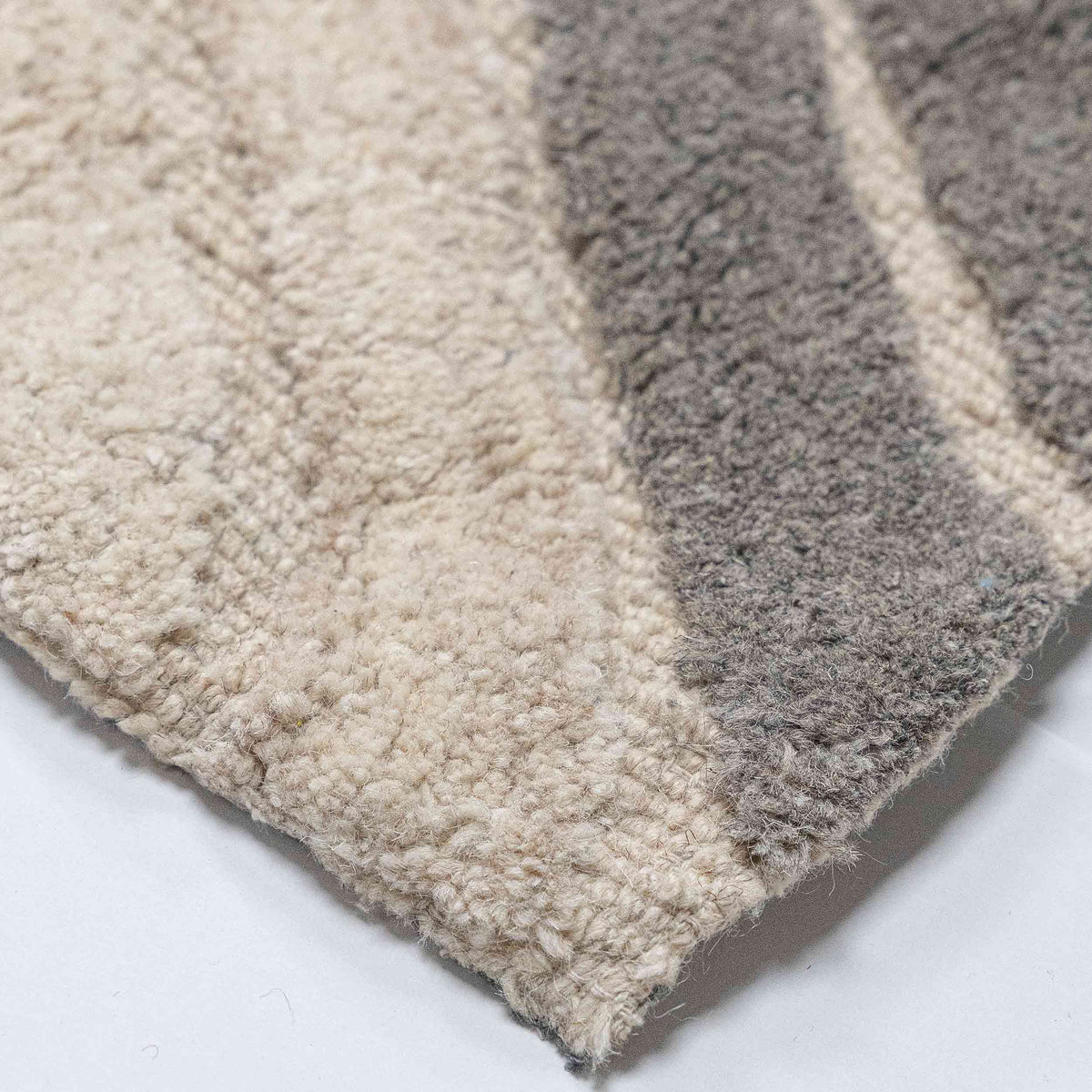 Tapete Decorativo VEDAS A1005 - Beige - Lana | Algodón - Hecho a Mano - Dorzav