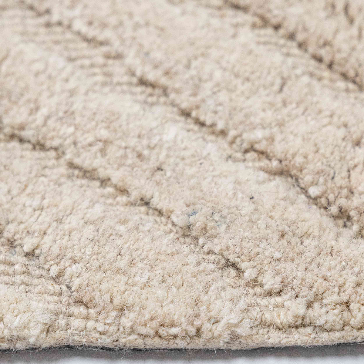 Tapete Decorativo VEDAS A1005 - Beige - Lana | Algodón - Hecho a Mano - Dorzav