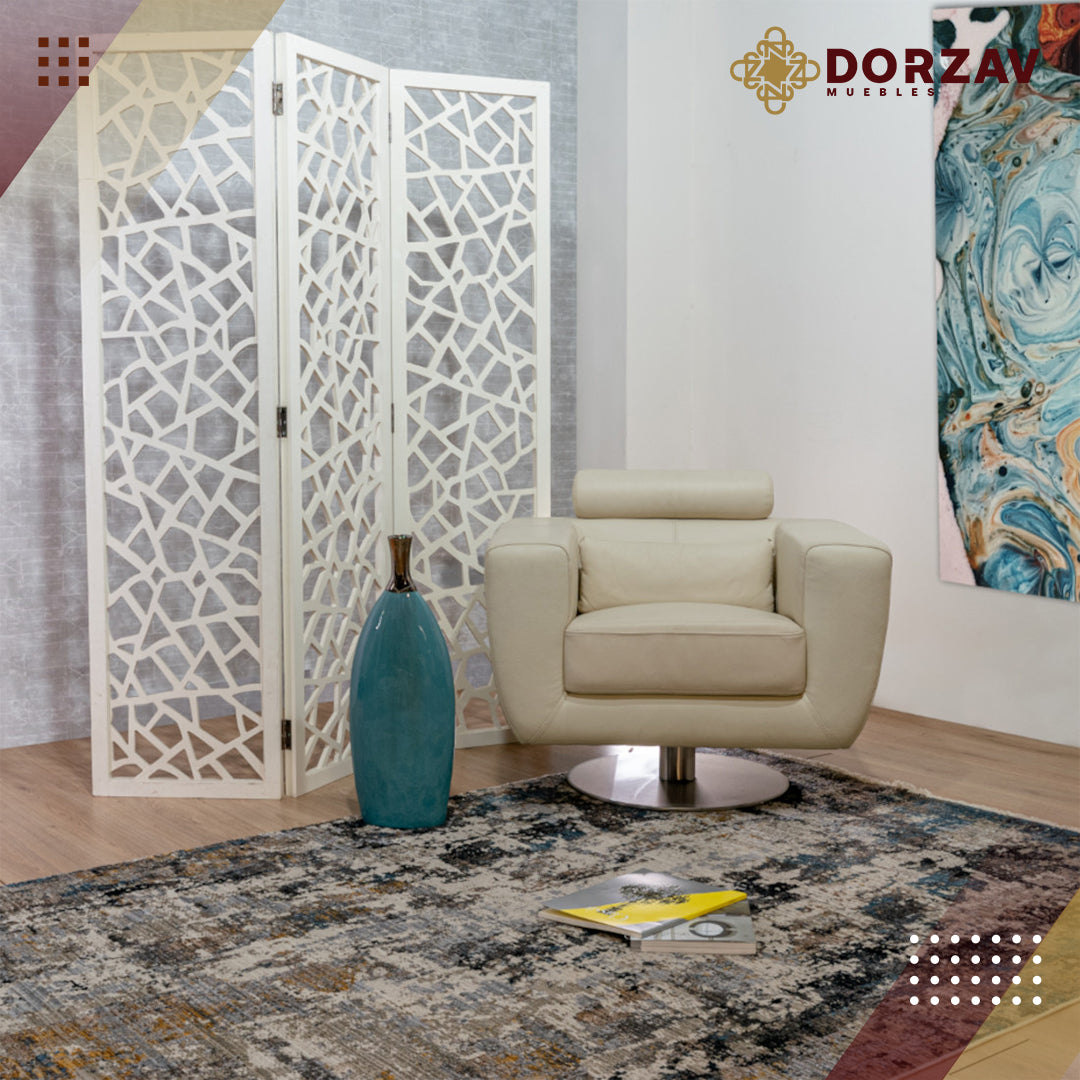 Tapete Decorativo Alaya T2143 Gris / Crema – Abstracto · Interior