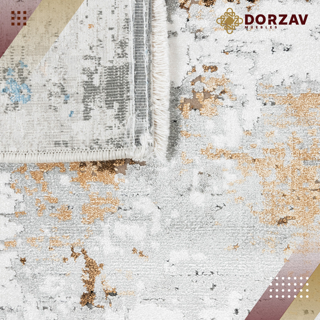 Tapete Decorativo Amalfi T2282 Gris / Oro – Abstracto · Interior