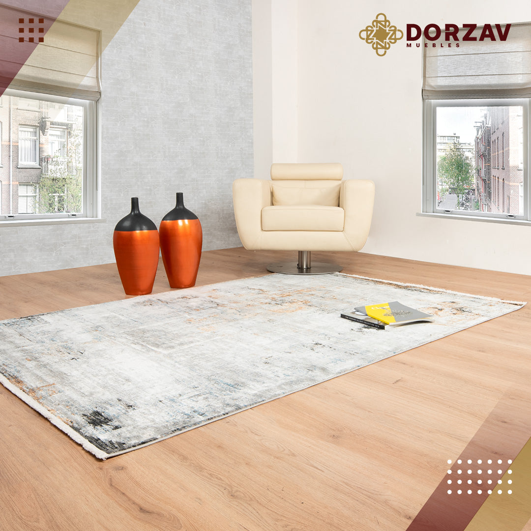 Tapete Decorativo Amalfi T2283 Crema / Gris / Oro – Abstracto · Interior