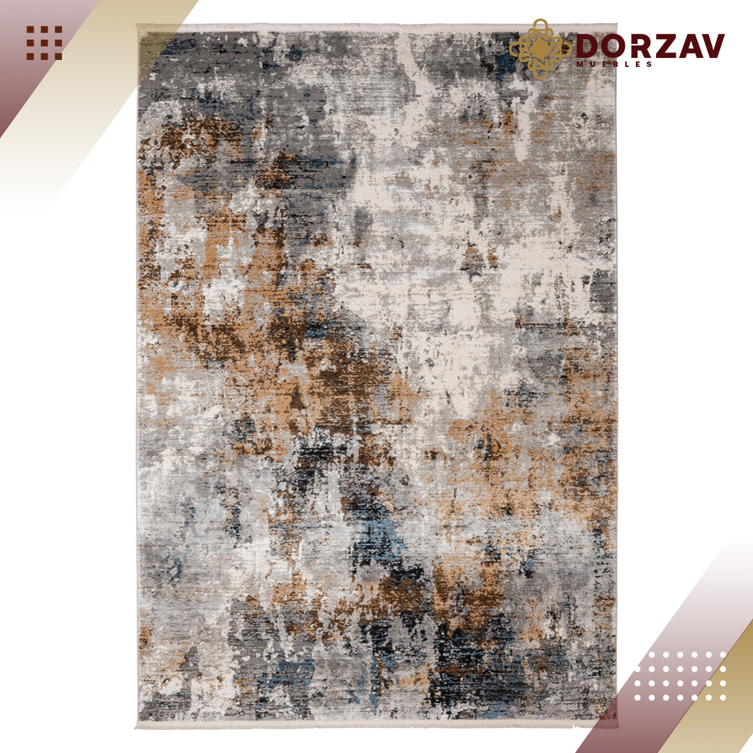 Tapete Decorativo Amalfi T2288 Crema / Gris / Oro – Abstracto · Interior