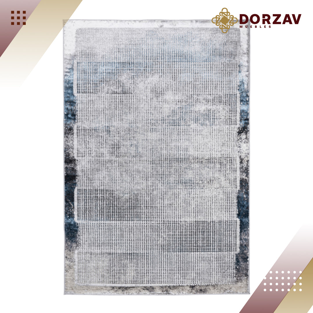 Tapete Decorativo Amina T5141 Gris / Azul – Contemporáneo · Interior