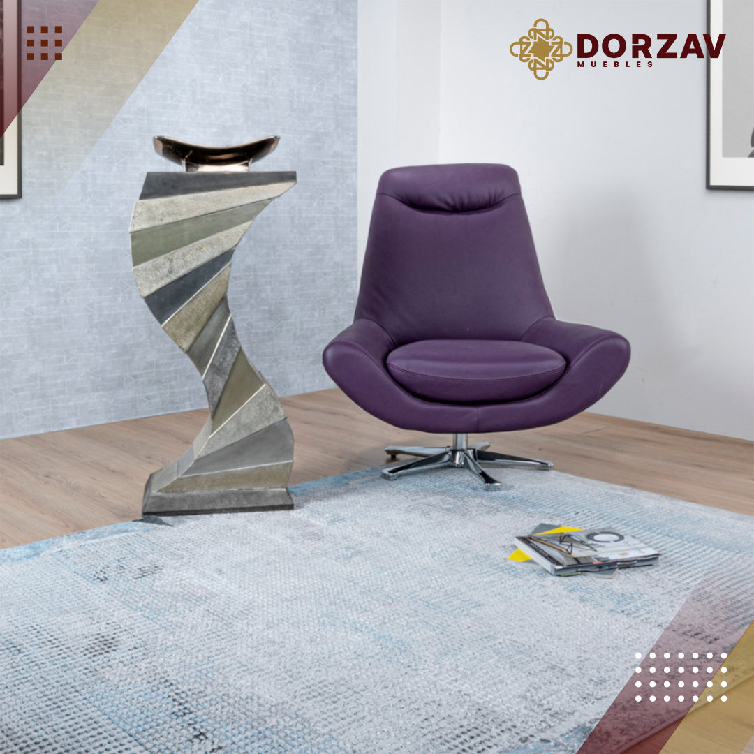 Tapete Decorativo Amina T5141 Gris / Azul – Contemporáneo · Interior