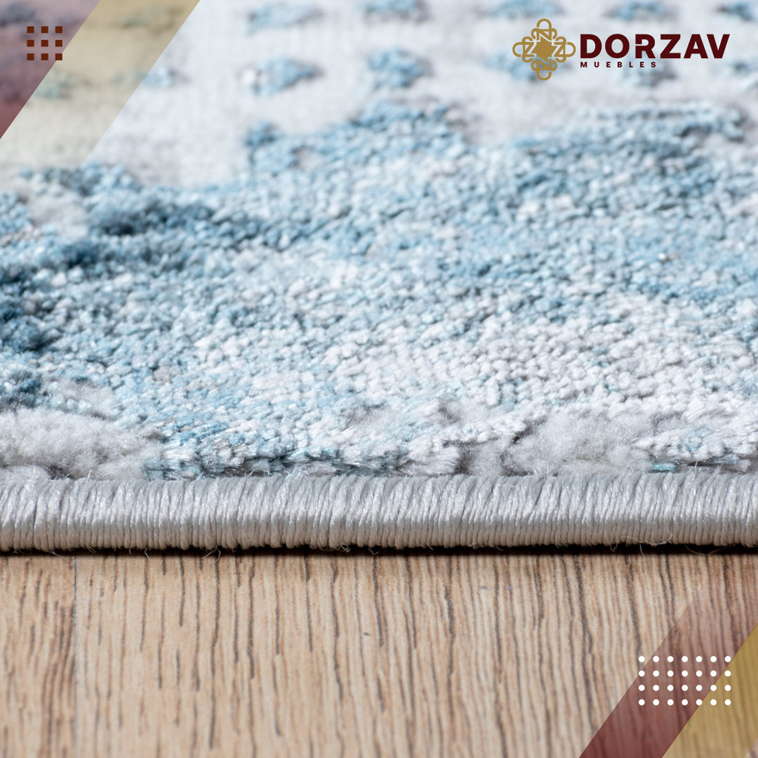 Tapete Decorativo Amina T5141 Gris / Azul – Contemporáneo · Interior
