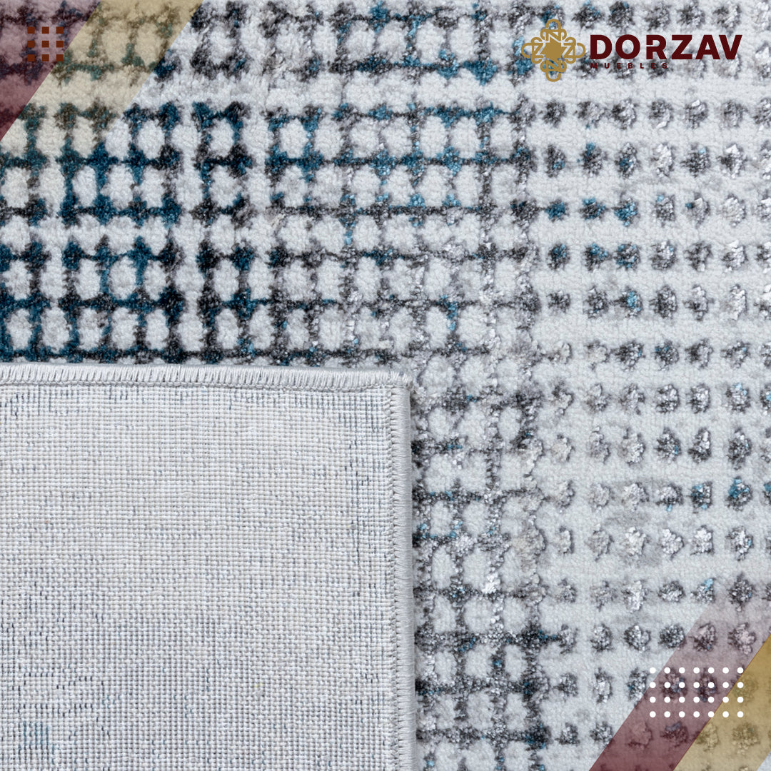 Tapete Decorativo Amina T5141 Gris / Azul – Contemporáneo · Interior