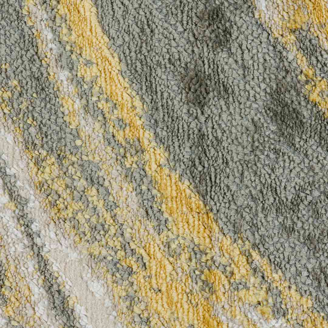 Tapete Decorativo Amira 1034C Gris / Oro – Abstracto · Interior