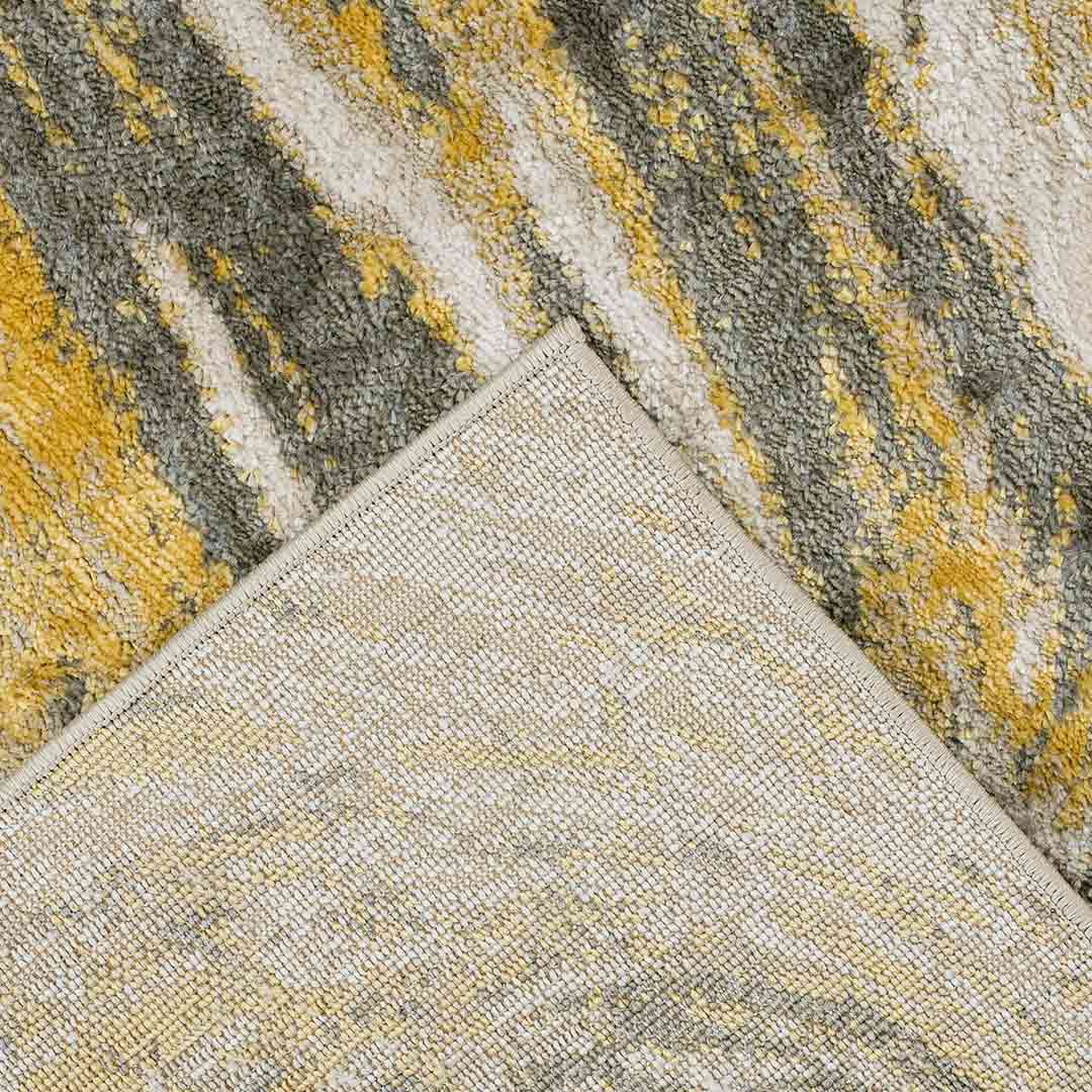 Tapete Decorativo Amira 1034C Gris / Oro – Abstracto · Interior