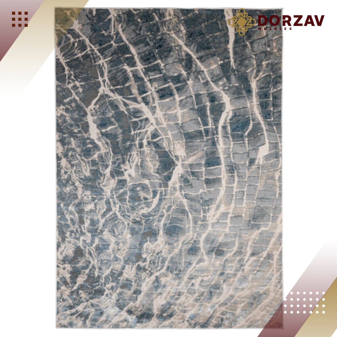Tapete Decorativo Artema U6008 Azul / Plata – Abstracto · Interior