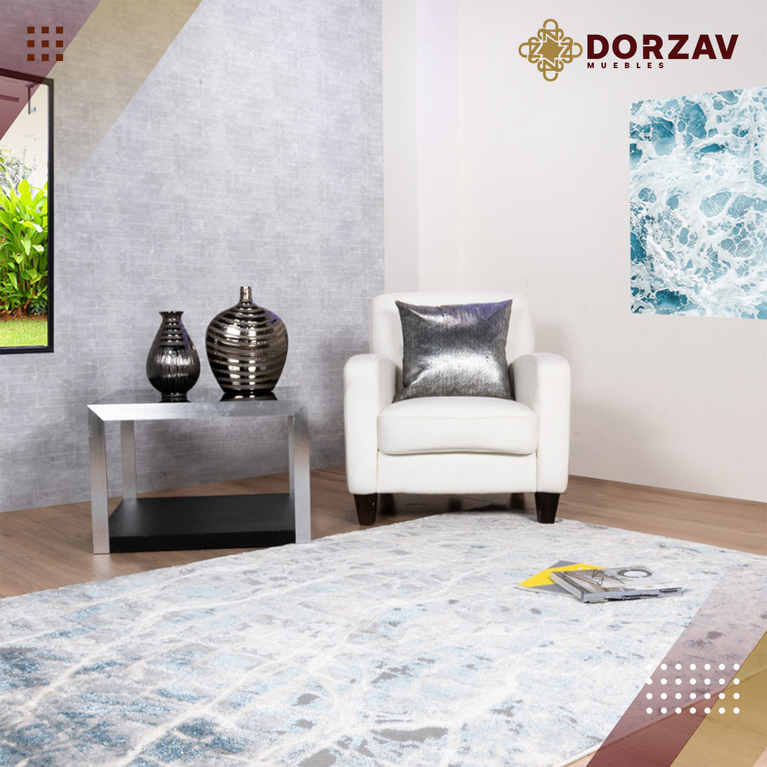 Tapete Decorativo Artema U6008 Azul / Plata – Abstracto · Interior