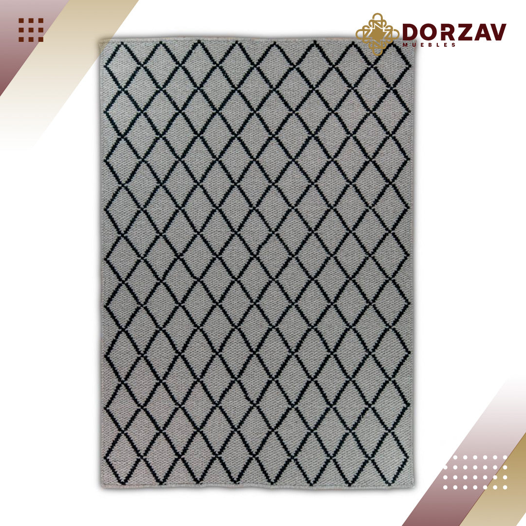 Tapete Decorativo Avadi N1007 Gris / Negro – Geométrico · Interior