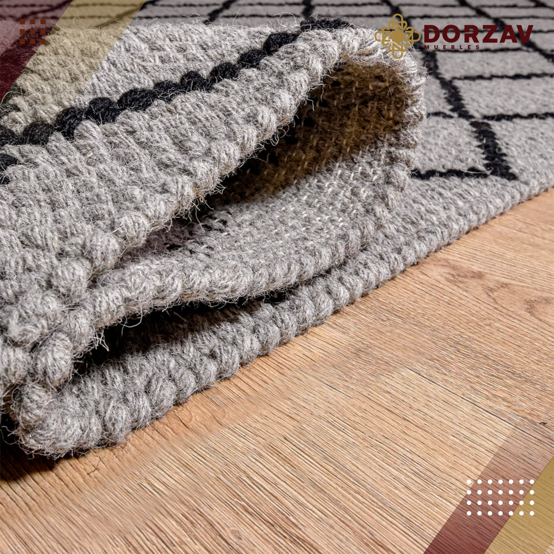 Tapete Decorativo Avadi N1007 Gris / Negro – Geométrico · Interior