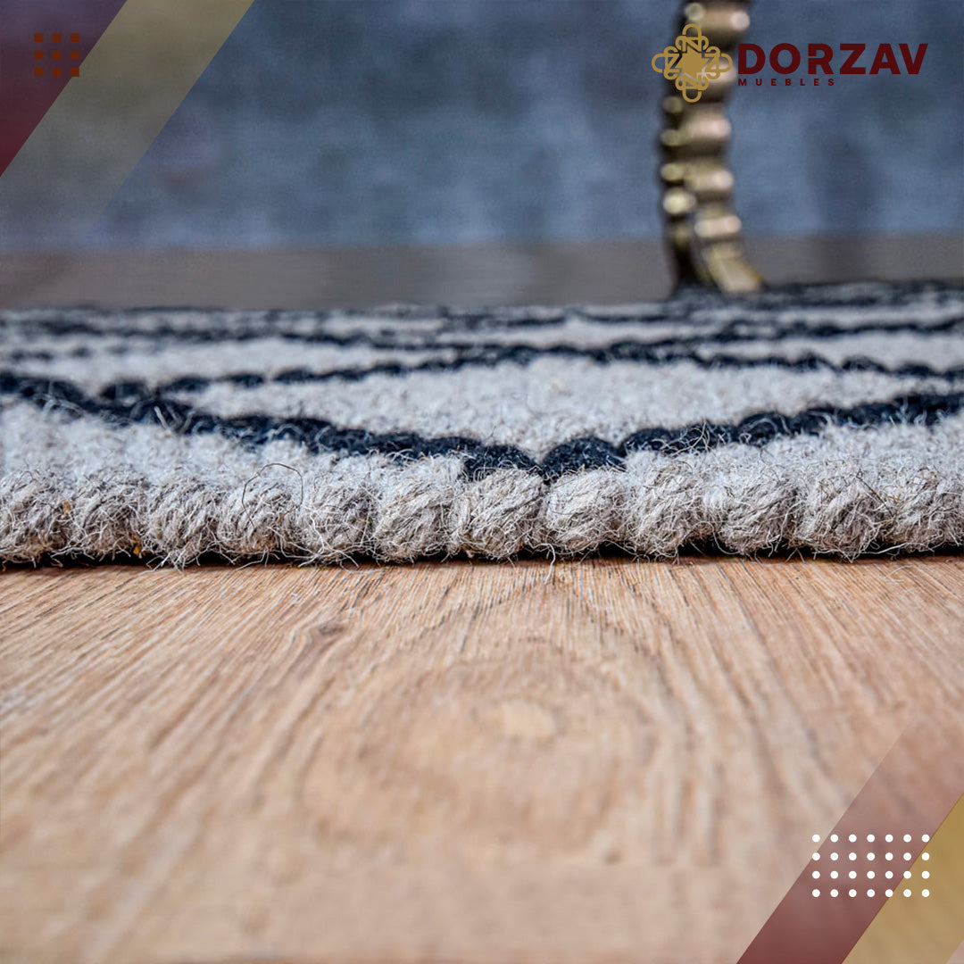 Tapete Decorativo Avadi N1007 Gris / Negro – Geométrico · Interior