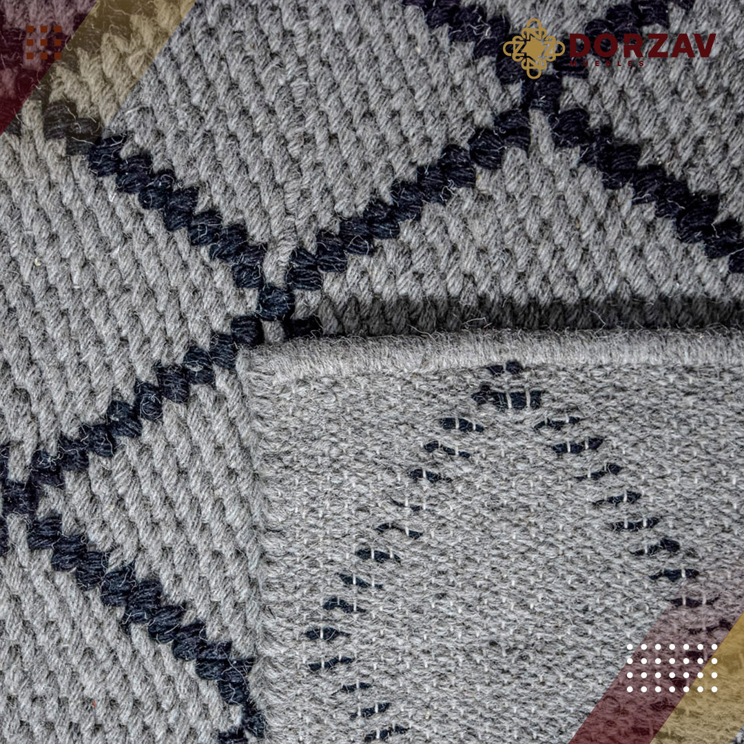 Tapete Decorativo Avadi N1007 Gris / Negro – Geométrico · Interior