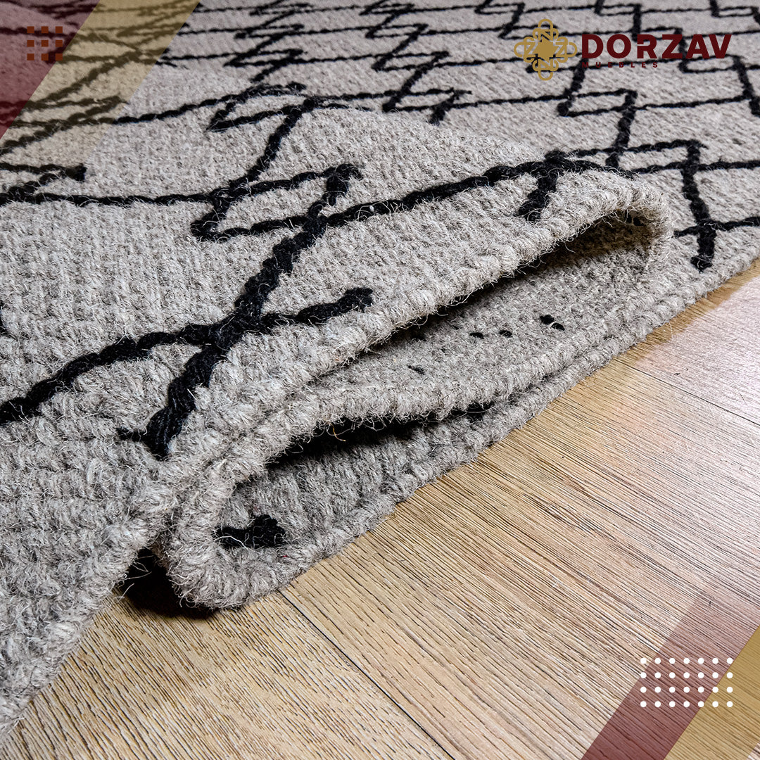Tapete Decorativo Avadi N1010 Gris / Negro – Geométrico · Interior