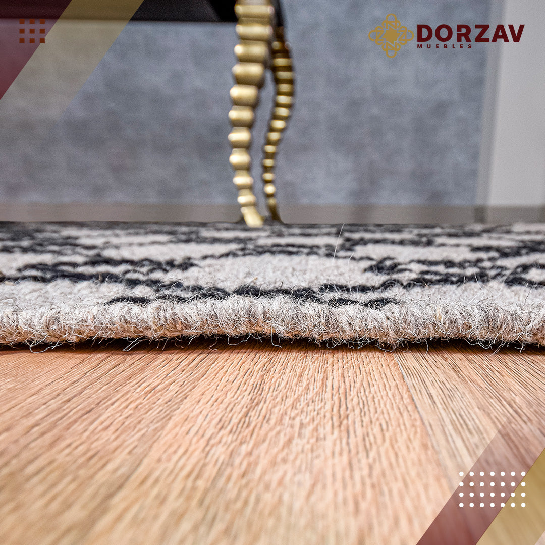 Tapete Decorativo Avadi N1010 Gris / Negro – Geométrico · Interior