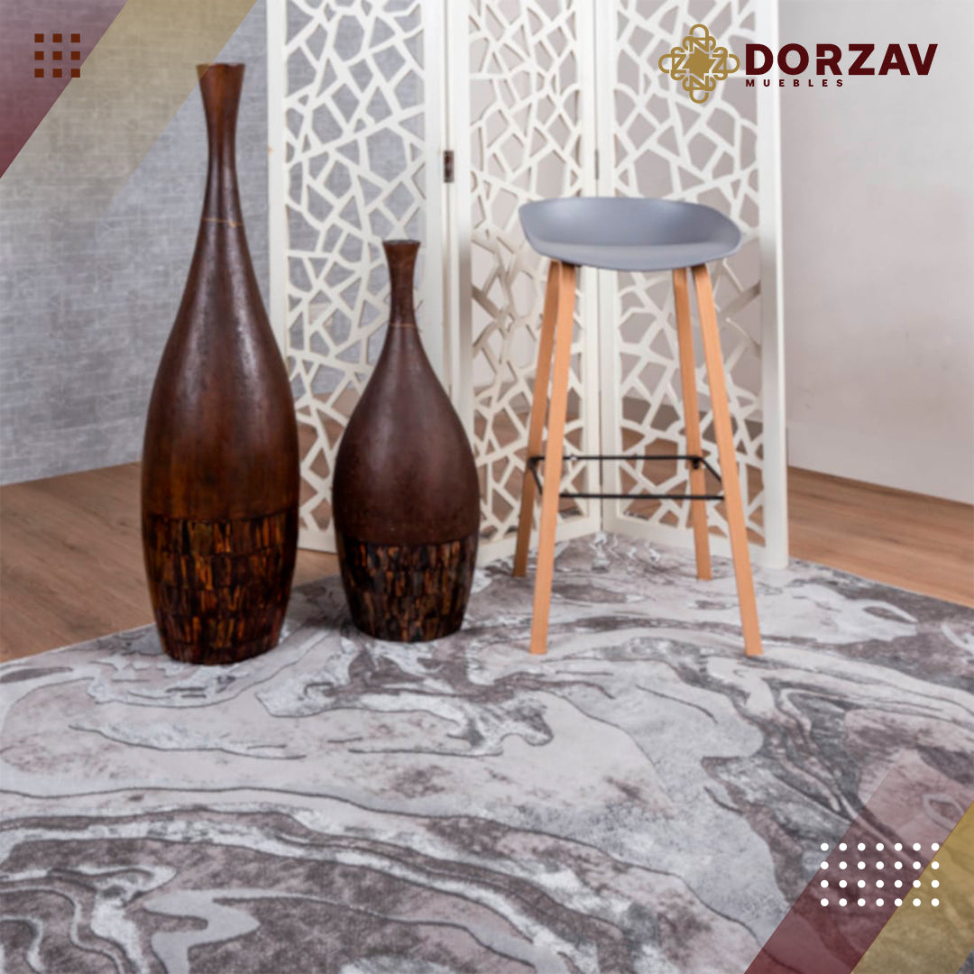 Tapete Decorativo Ayda T9012 Gris / Plata – Abstracto · Interior