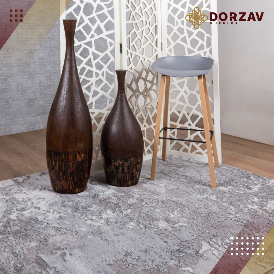 Tapete Decorativo Ayda T9017 Gris / Plata – Abstracto · Interior