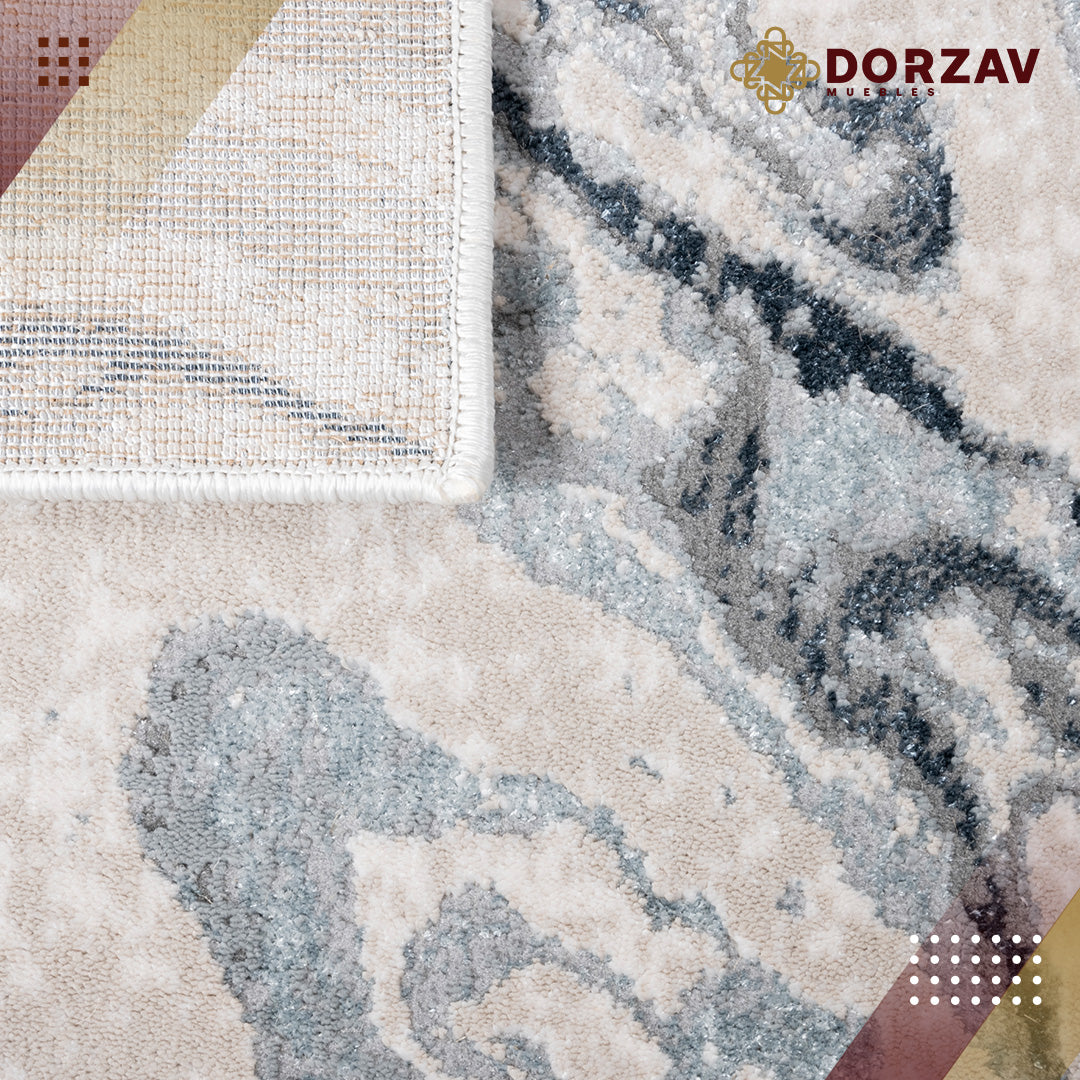 Tapete Decorativo Belma U6022 Plata / Negro – Abstracto · Interior