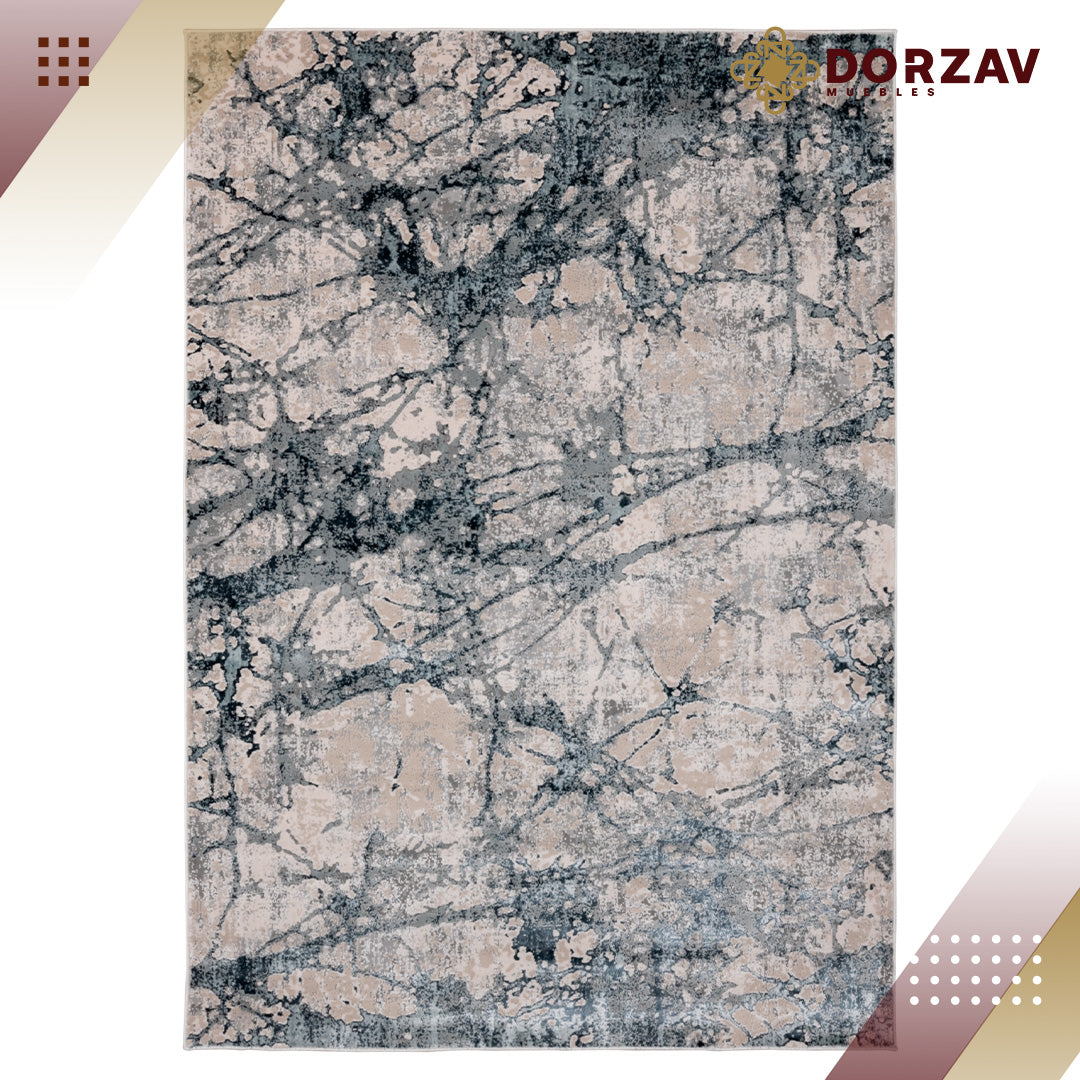 Tapete Decorativo Belma U6026 Plata / Negro – Abstracto · Interior