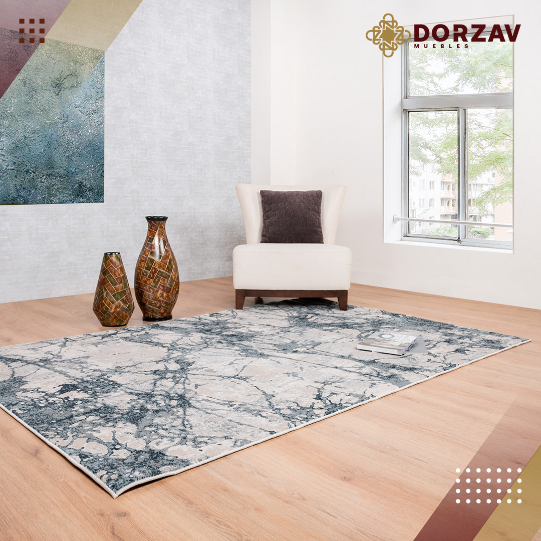 Tapete Decorativo Belma U6026 Plata / Negro – Abstracto · Interior