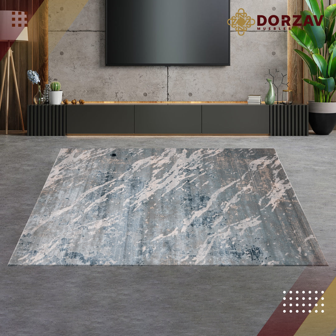 Tapete Decorativo Belma U6027 Plata / Negro – Abstracto · Interior