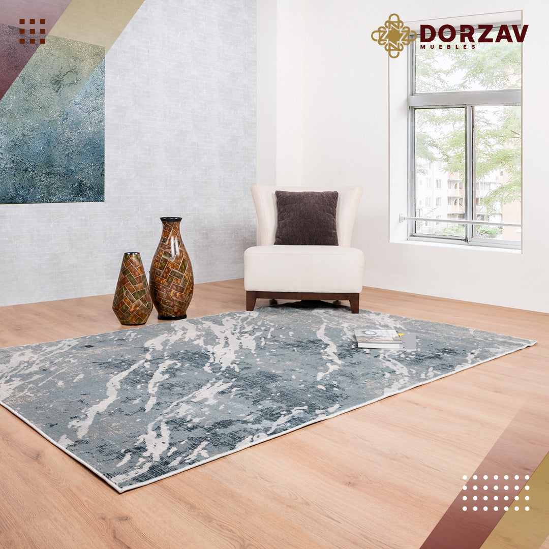 Tapete Decorativo Belma U6027 Plata / Negro – Abstracto · Interior