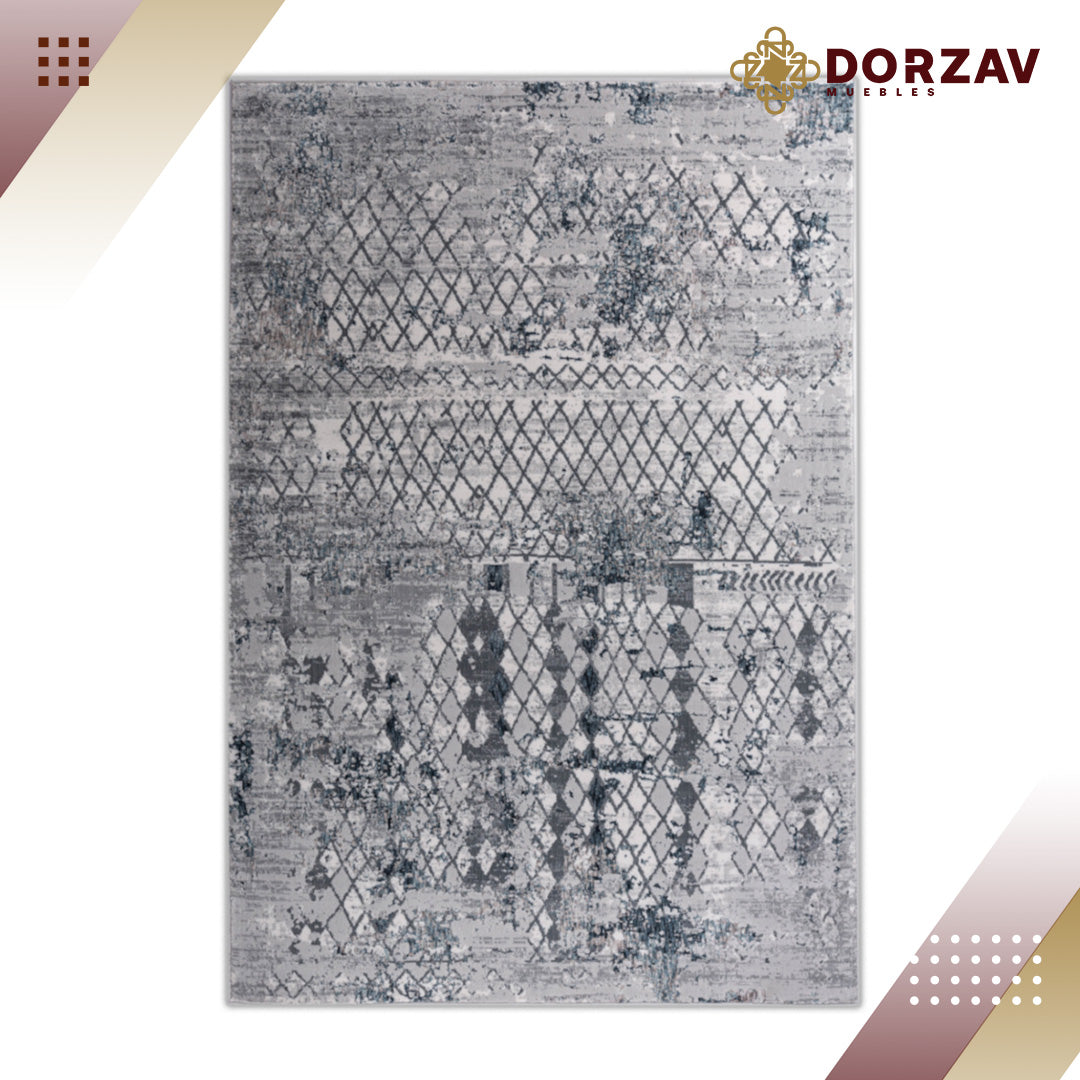 Tapete Decorativo Berna U3009 Gris / Gris – Geométrico · Interior