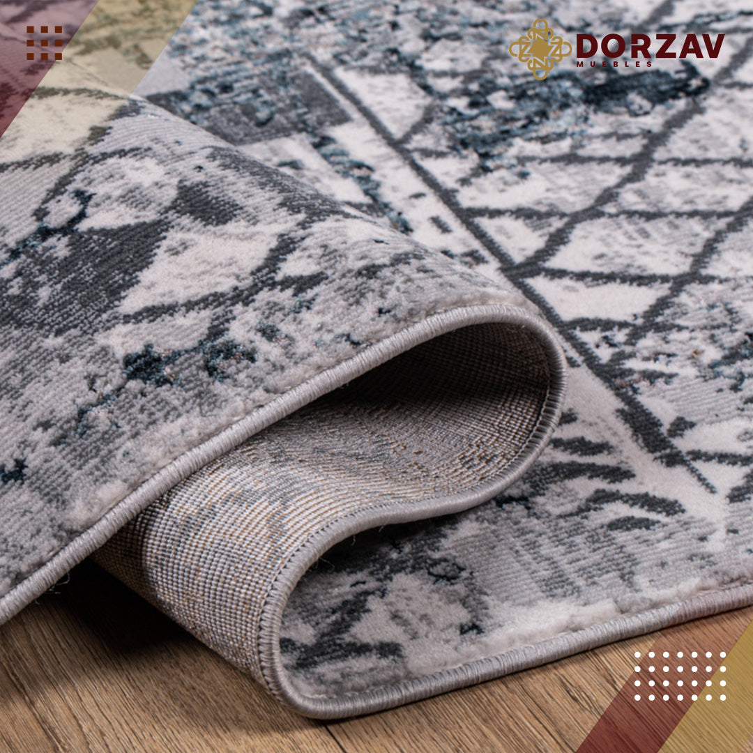 Tapete Decorativo Berna U3009 Gris / Gris – Geométrico · Interior