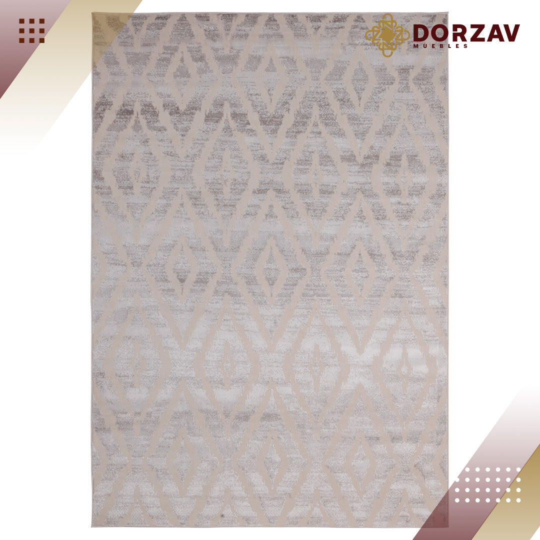 Tapete Decorativo Betsi U5022 Crema / Gris – Geométrico · Interior