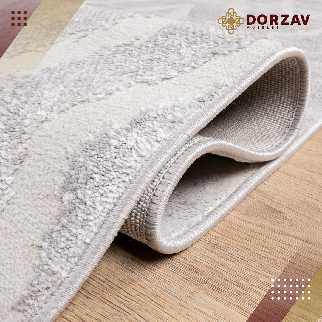 Tapete Decorativo Betsi U5022 Crema / Gris – Geométrico · Interior