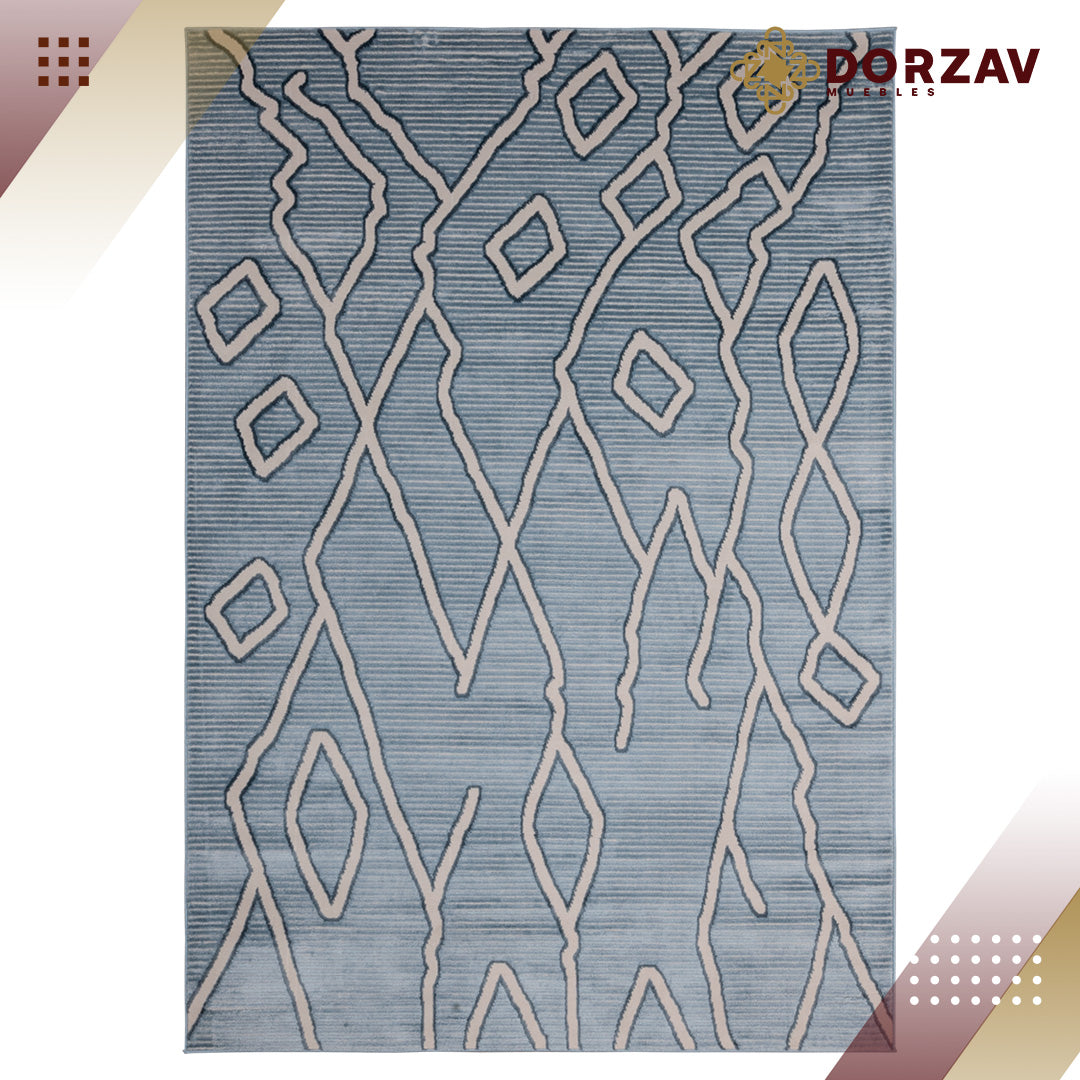 Tapete Decorativo Betsi U5023 Gris / Crema – Geométrico · Interior