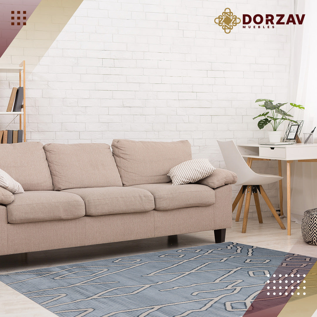 Tapete Decorativo Betsi U5023 Gris / Crema – Geométrico · Interior