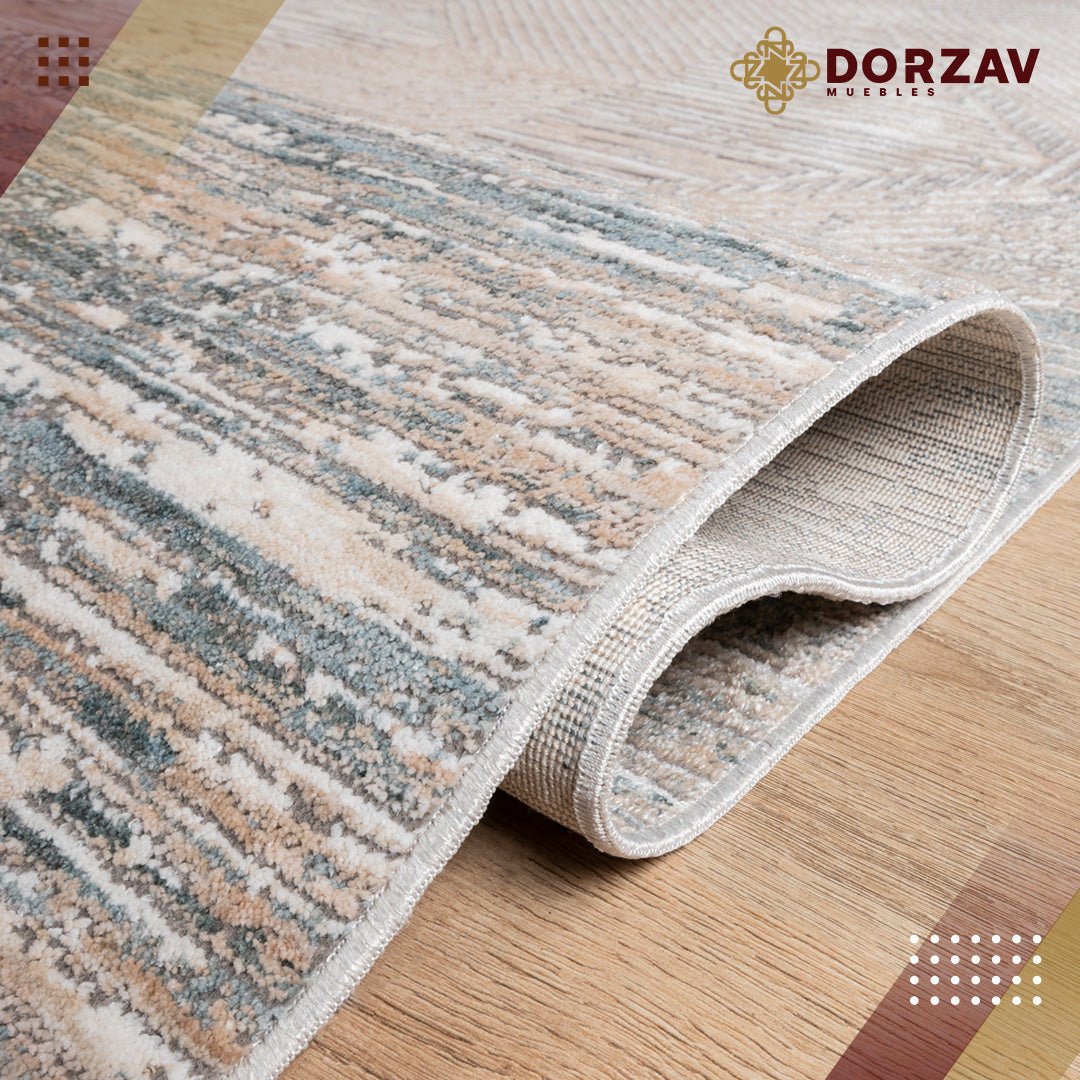 Tapete Decorativo Calix T2305 Crema / Gris – Geométrico · Interior