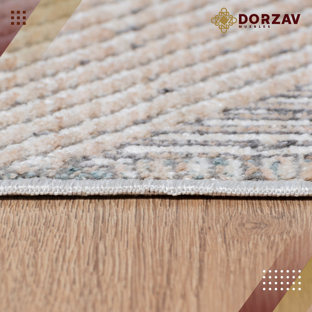 Tapete Decorativo Calix T2305 Crema / Gris – Geométrico · Interior
