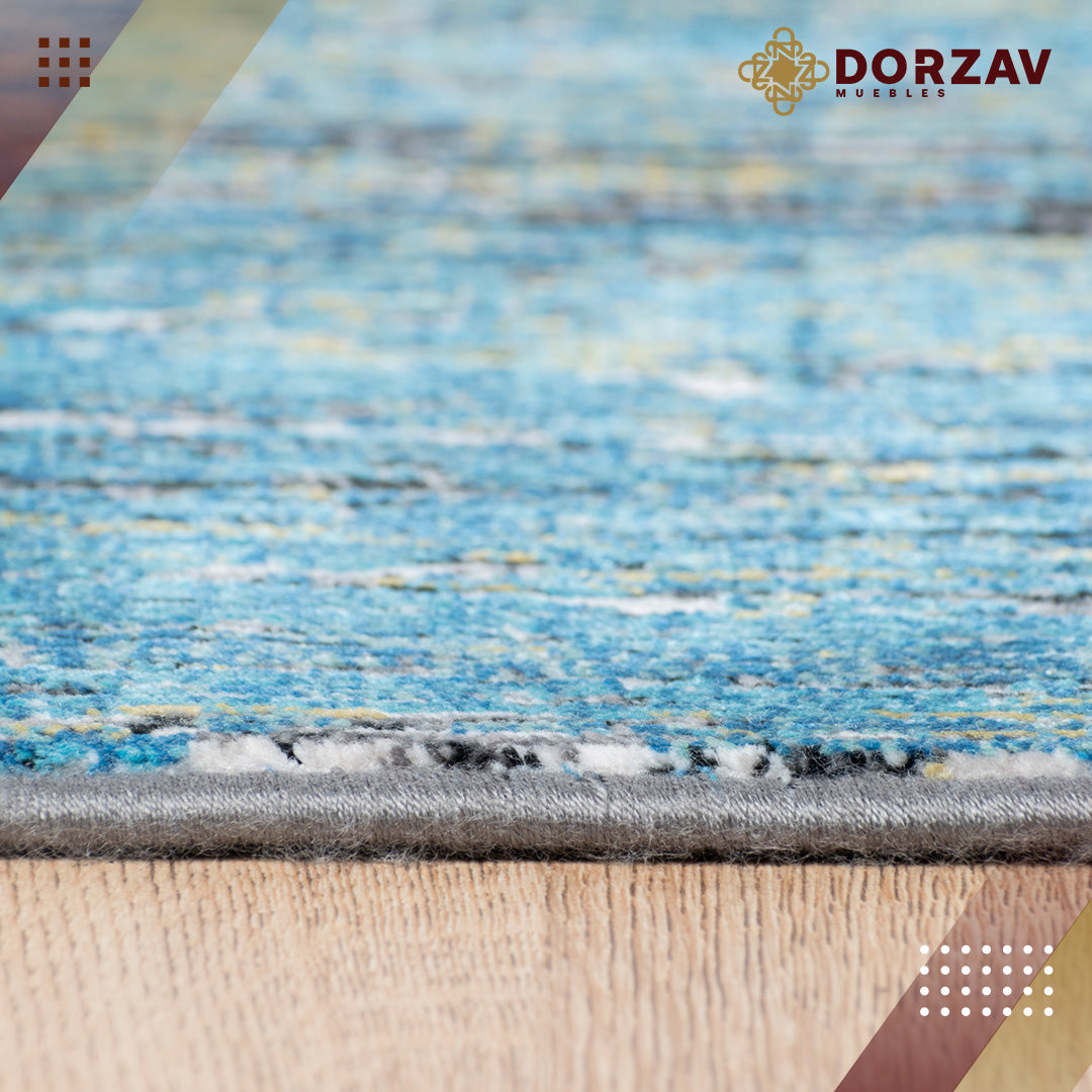 Tapete Decorativo Civita T2274 Turquesa / Gris – Geométrico · Interior