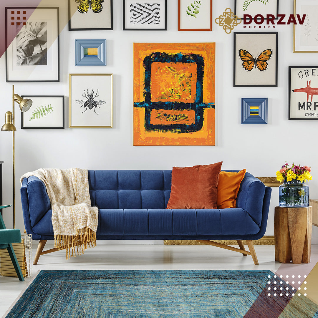 Tapete Decorativo Civita T2274 Turquesa / Gris – Geométrico · Interior