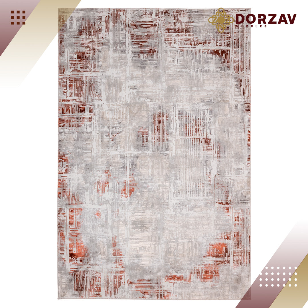 Tapete Decorativo Delme T5147 Gris / Coral – Abstracto · Interior