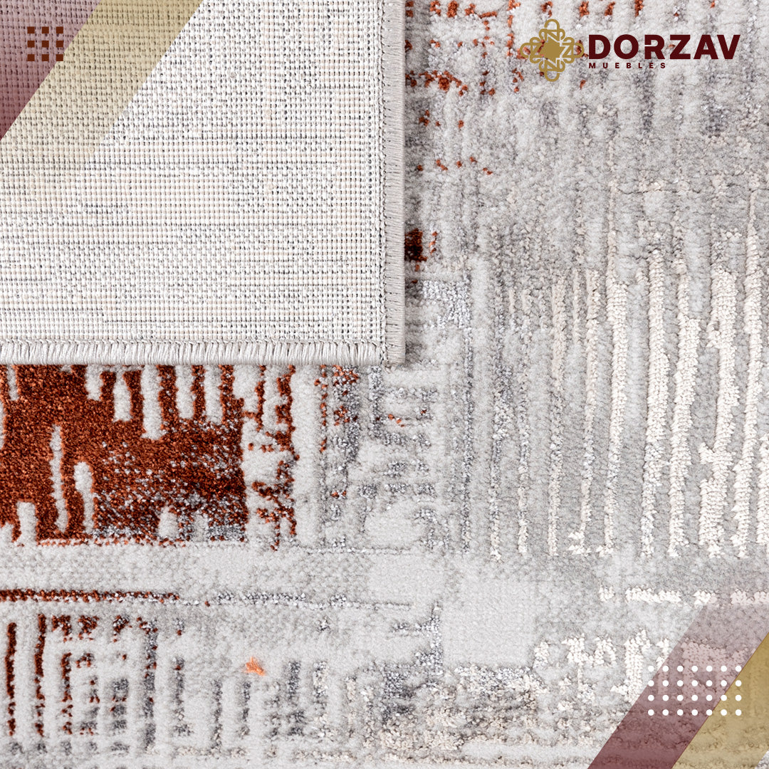 Tapete Decorativo Delme T5147 Gris / Coral – Abstracto · Interior