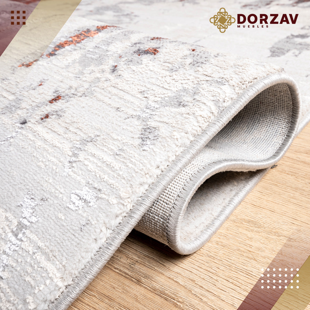 Tapete Decorativo Delme T5148 Gris / Coral – Abstracto · Interior