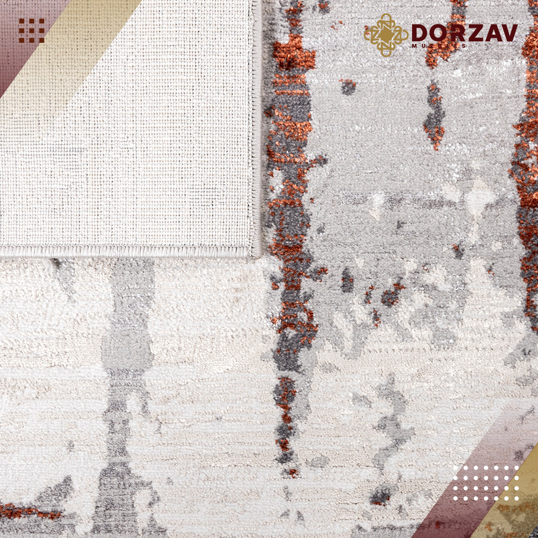 Tapete Decorativo Delme T5148 Gris / Coral – Abstracto · Interior