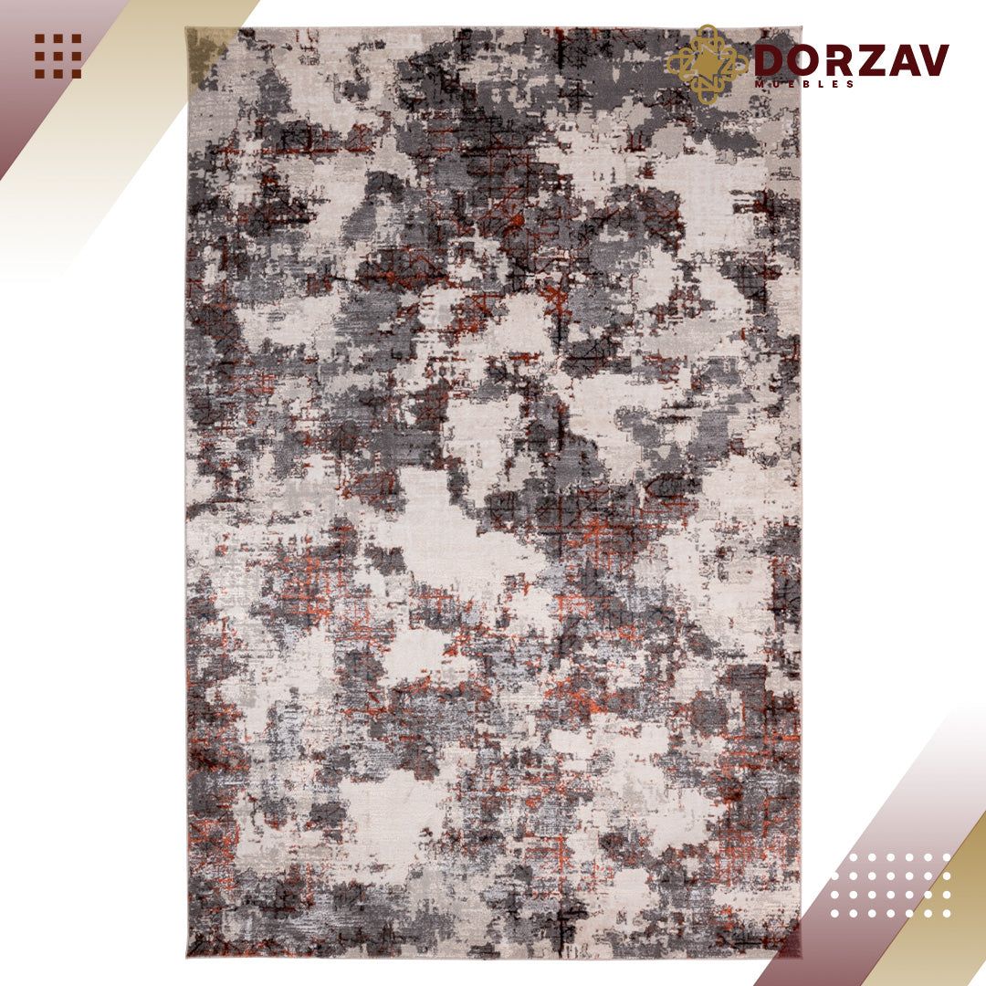 Tapete Decorativo Delme T5149 Gris / Coral – Abstracto · Interior