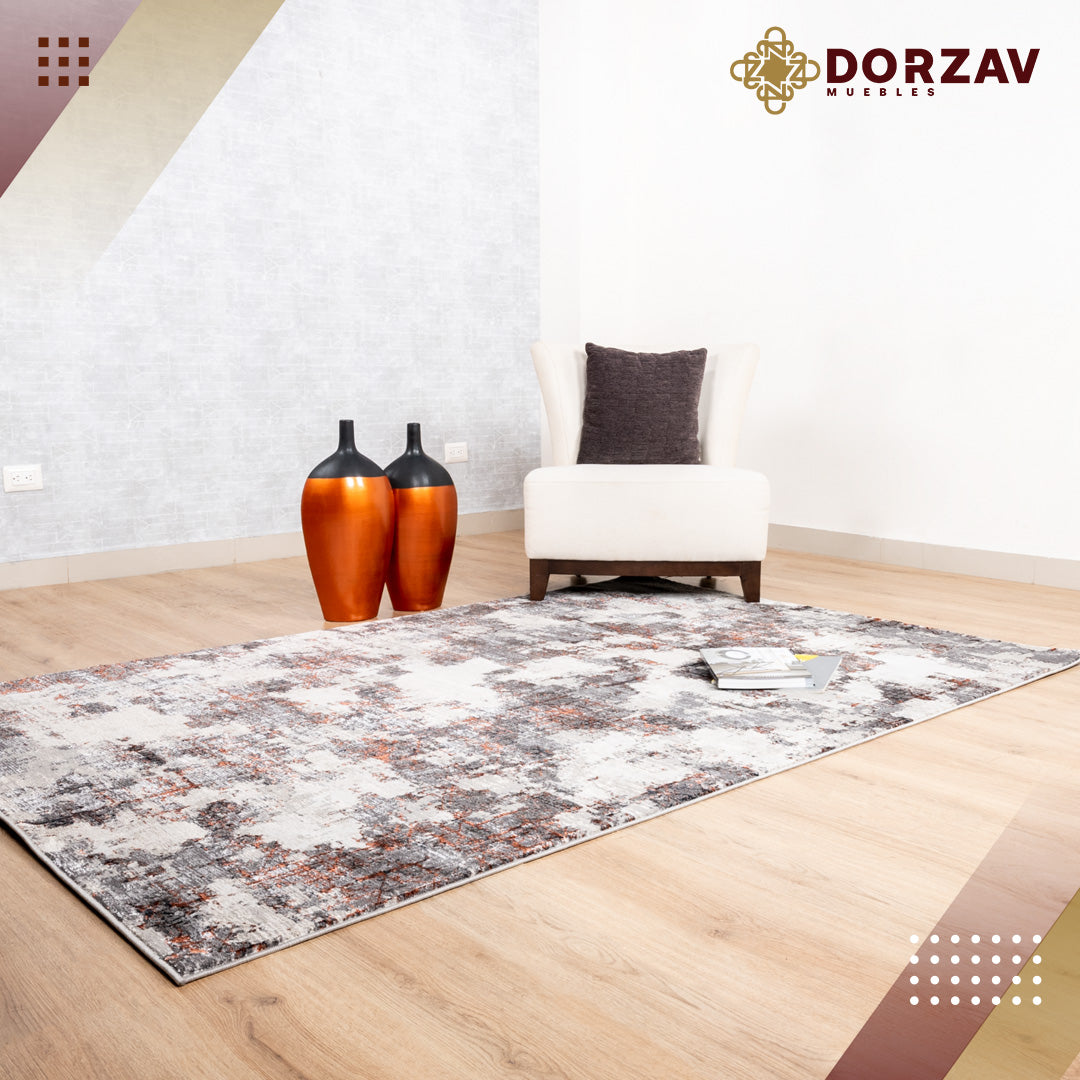 Tapete Decorativo Delme T5149 Gris / Coral – Abstracto · Interior