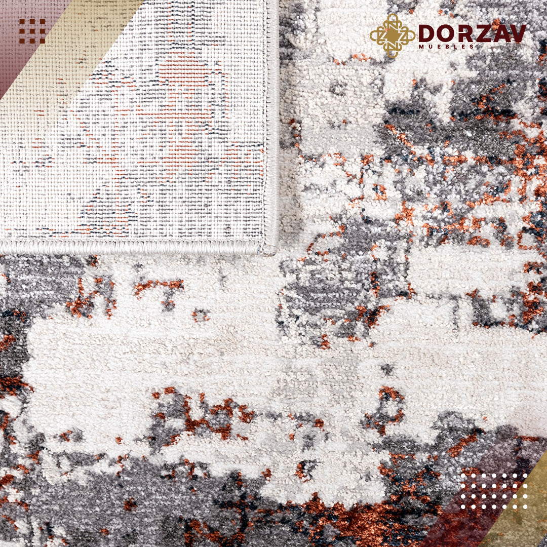 Tapete Decorativo Delme T5149 Gris / Coral – Abstracto · Interior